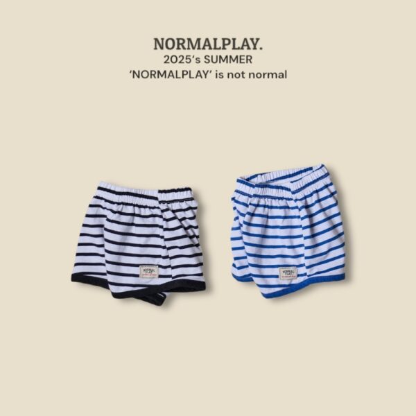 (預購) Normal play- 城市條紋鬆緊短褲
