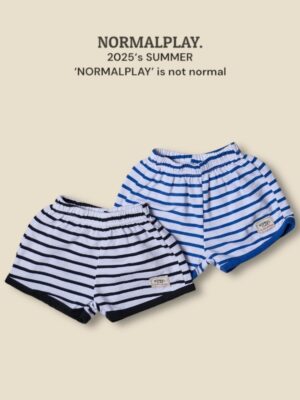 (預購) Normal play- 城市條紋鬆緊短褲