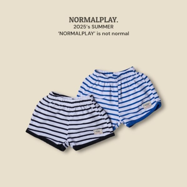 (預購) Normal play- 城市條紋鬆緊短褲