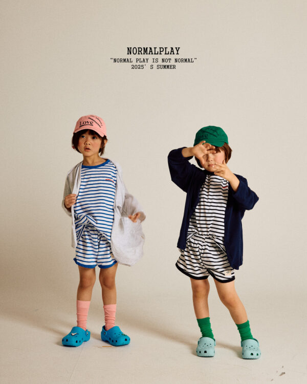 (預購) Normal play- 城市條紋鬆緊短褲