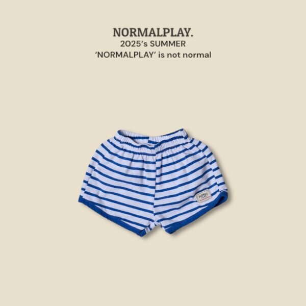 (預購) Normal play- 城市條紋鬆緊短褲