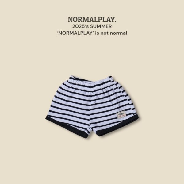 (預購) Normal play- 城市條紋鬆緊短褲