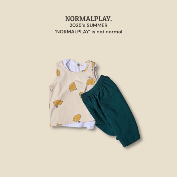 (預購) Normal play- 黃色檸檬無袖上衣
