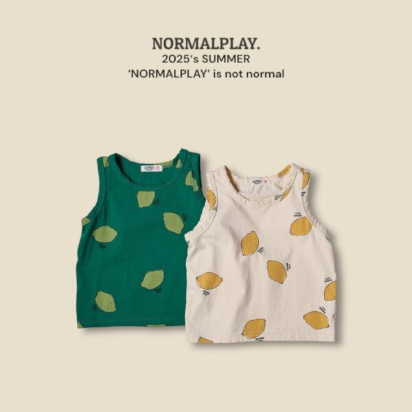 (預購) Normal play- 黃色檸檬無袖上衣