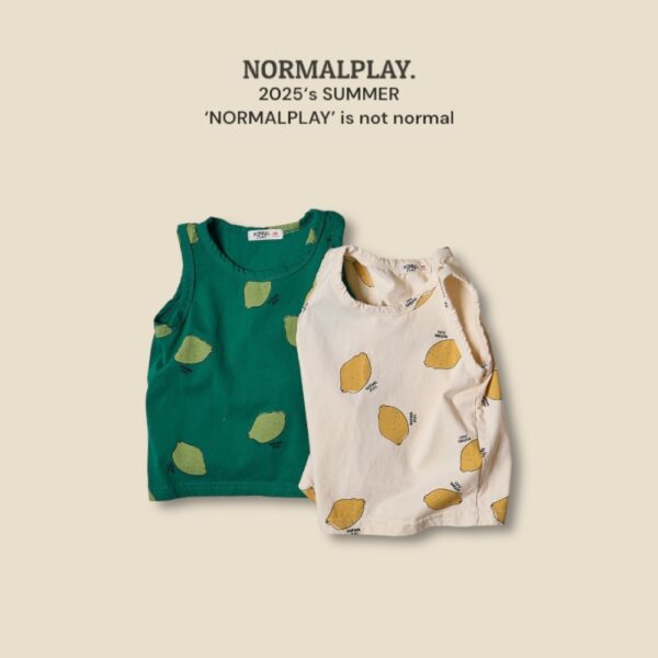 (預購) Normal play- 黃色檸檬無袖上衣