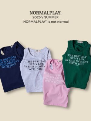 (預購) Normal play- 英文標語無袖背心上衣