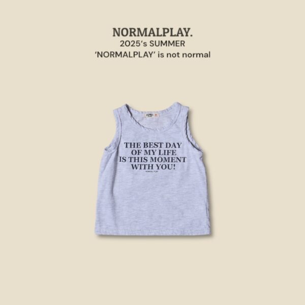 (預購) Normal play- 英文標語無袖背心上衣