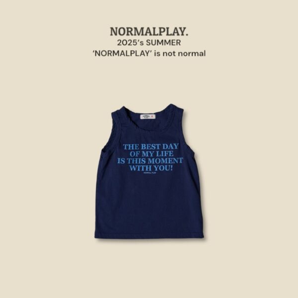 (預購) Normal play- 英文標語無袖背心上衣
