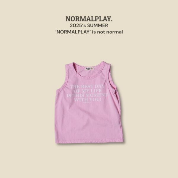 (預購) Normal play- 英文標語無袖背心上衣