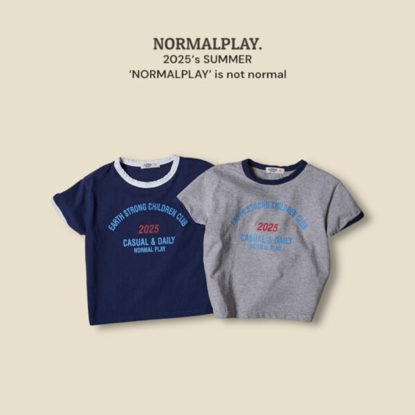 (預購) Normal play- 包邊撞色短袖上衣
