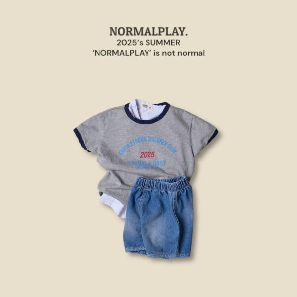 (預購) Normal play- 包邊撞色短袖上衣