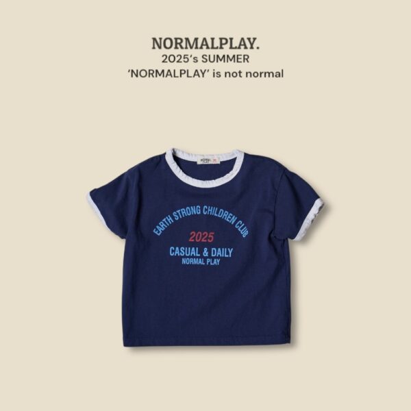 (預購) Normal play- 包邊撞色短袖上衣