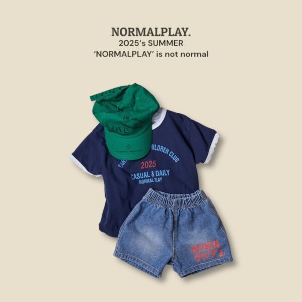 (預購) Normal play- 包邊撞色短袖上衣