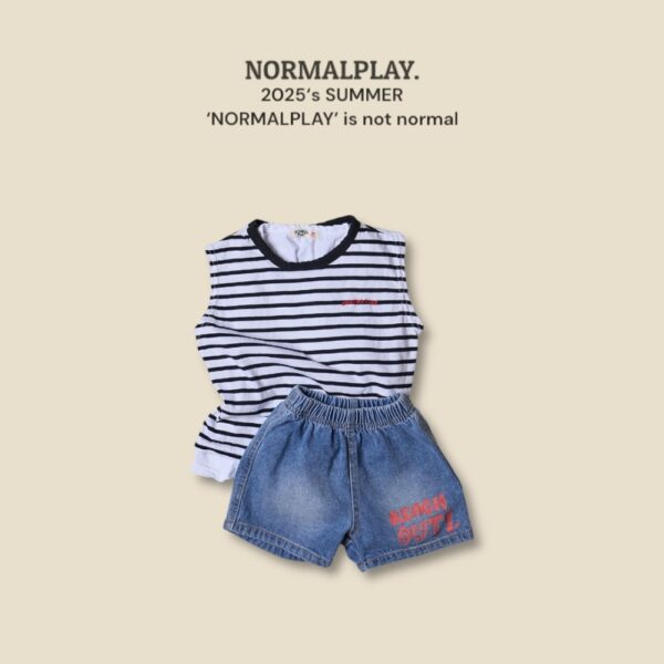 (預購) Normal play- 城市條紋無袖上衣