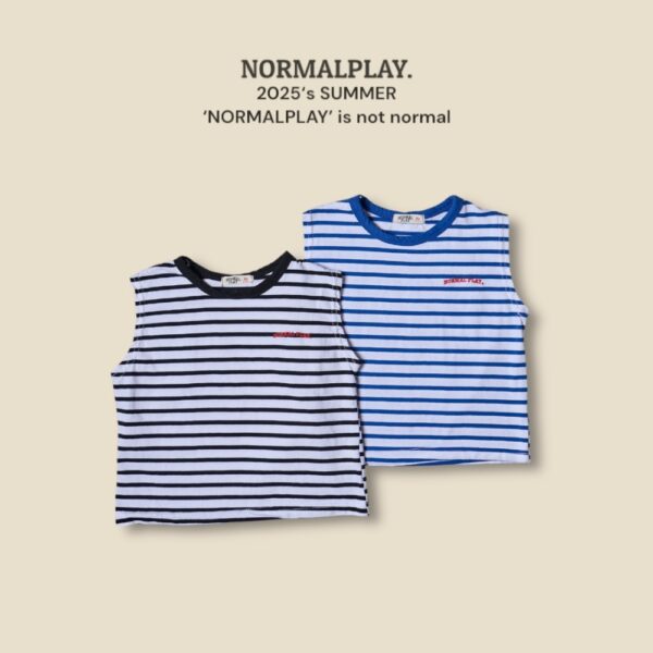 (預購) Normal play- 城市條紋無袖上衣