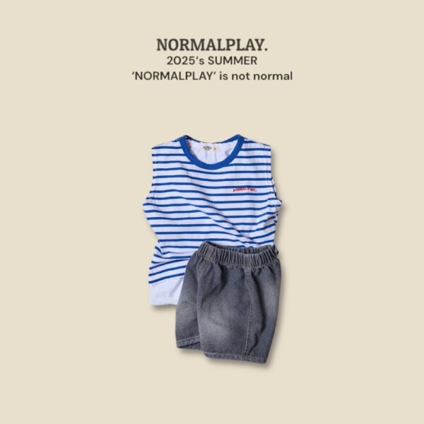 (預購) Normal play- 城市條紋無袖上衣