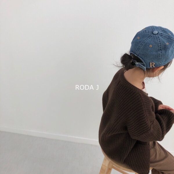 韓國RODA-J 訂制款R帽 - 兒童碳黑/磚橘