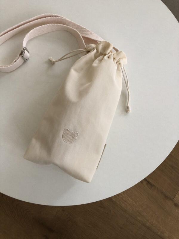 可愛小熊刺繡水壺背帶