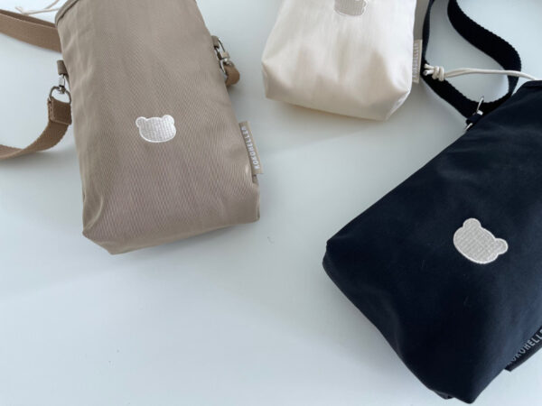 可愛小熊刺繡水壺背帶