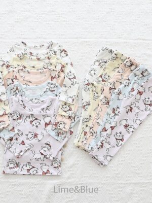 26SS 韓國童裝 蝴蝶結貓咪修身家居服