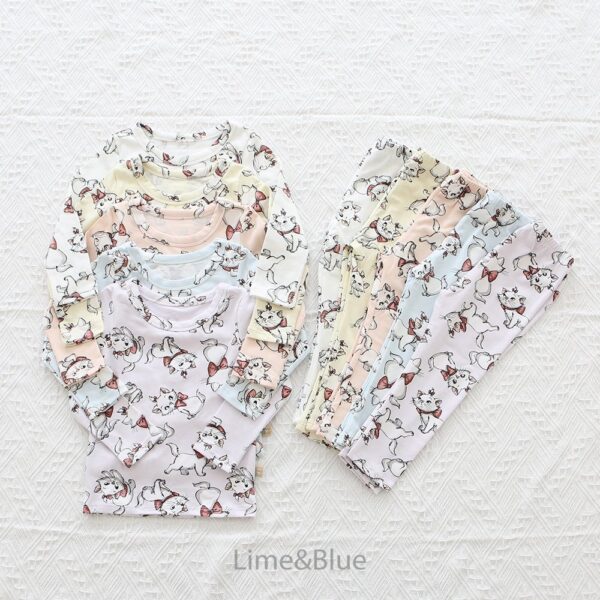 26SS 韓國童裝 蝴蝶結貓咪修身家居服