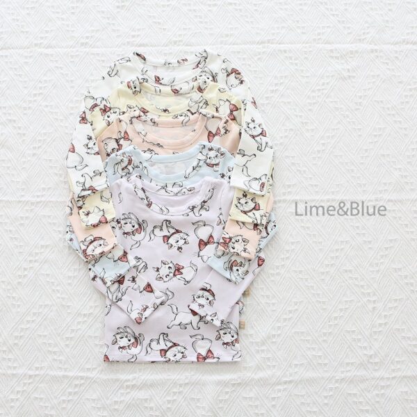 26SS 韓國童裝 蝴蝶結貓咪修身家居服