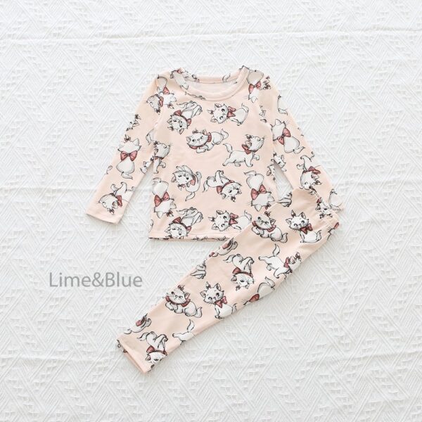 26SS 韓國童裝 蝴蝶結貓咪修身家居服