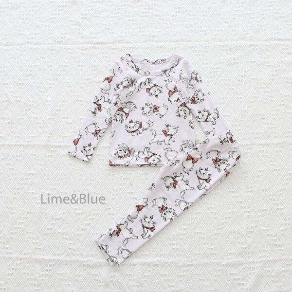 26SS 韓國童裝 蝴蝶結貓咪修身家居服