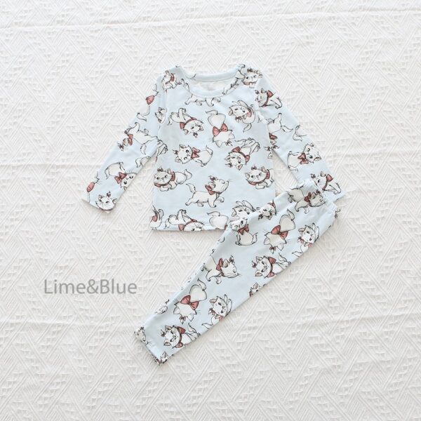 26SS 韓國童裝 蝴蝶結貓咪修身家居服