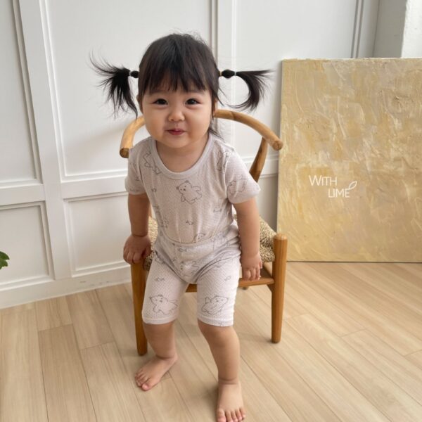 26SS 韓國童裝 小熊洞洞涼爽居家服