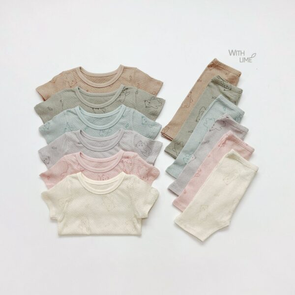 26SS 韓國童裝 小熊洞洞涼爽居家服