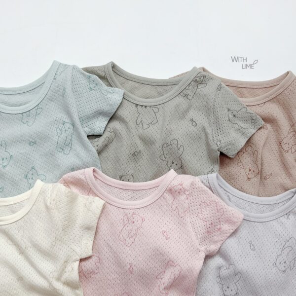 26SS 韓國童裝 小熊洞洞涼爽居家服