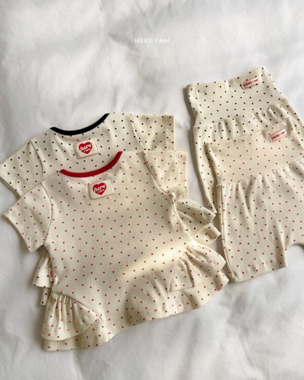 26SS 韓國童裝 滿版愛心護肚居家套裝