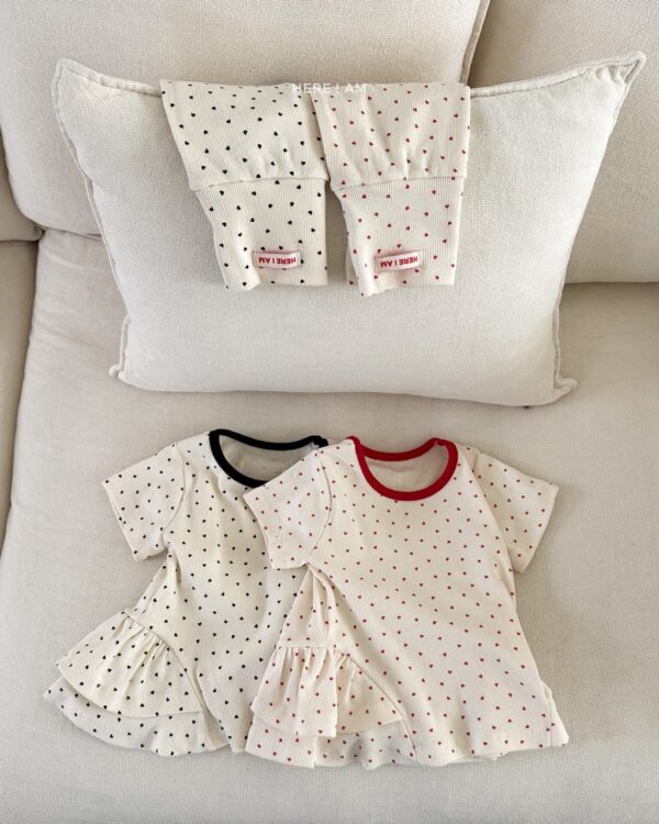 26SS 韓國童裝 滿版愛心護肚居家套裝