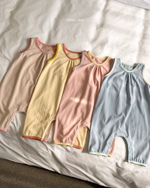 26SS 韓國童裝 舒適糖果色系連身衣