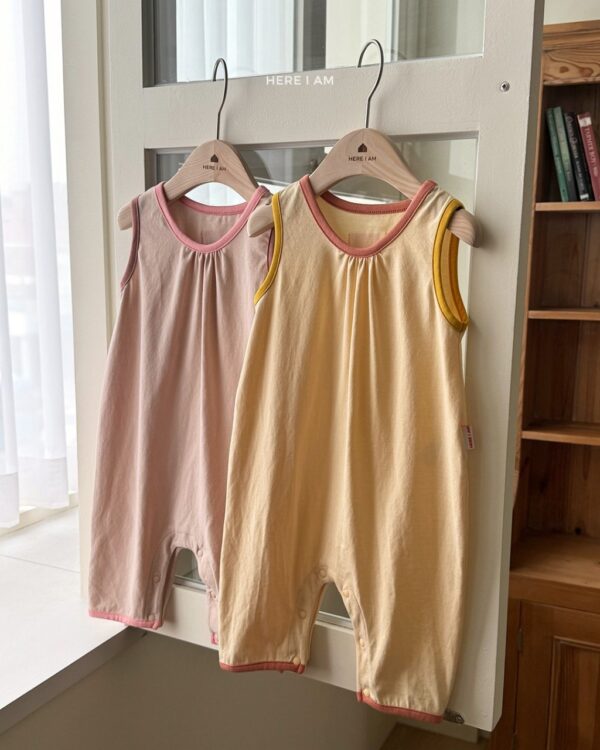 26SS 韓國童裝 舒適糖果色系連身衣