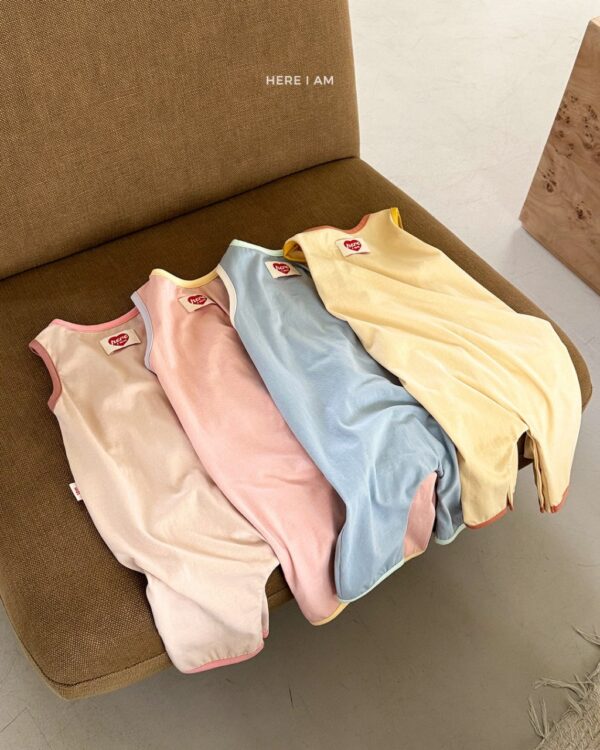 26SS 韓國童裝 舒適糖果色系連身衣