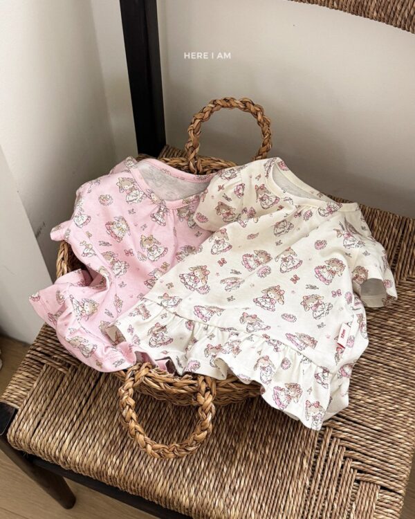 26SS 韓國童裝 滿版森林小兔居家套裝