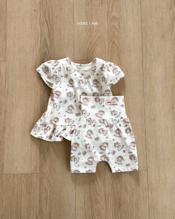 26SS 韓國童裝 滿版森林小兔居家套裝