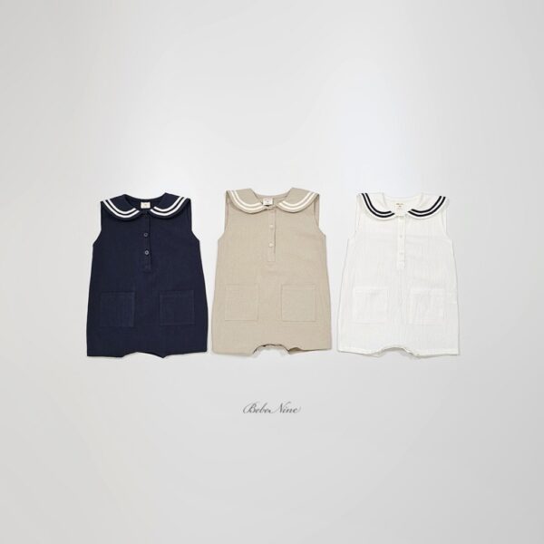 26SS 韓國童裝 水手背心連身套裝