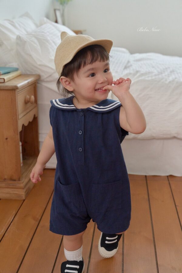 26SS 韓國童裝 水手背心連身套裝