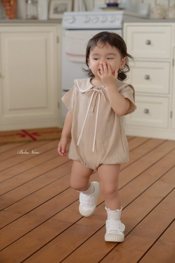 26SS 韓國童裝 水手小圓領蝴蝶結包屁