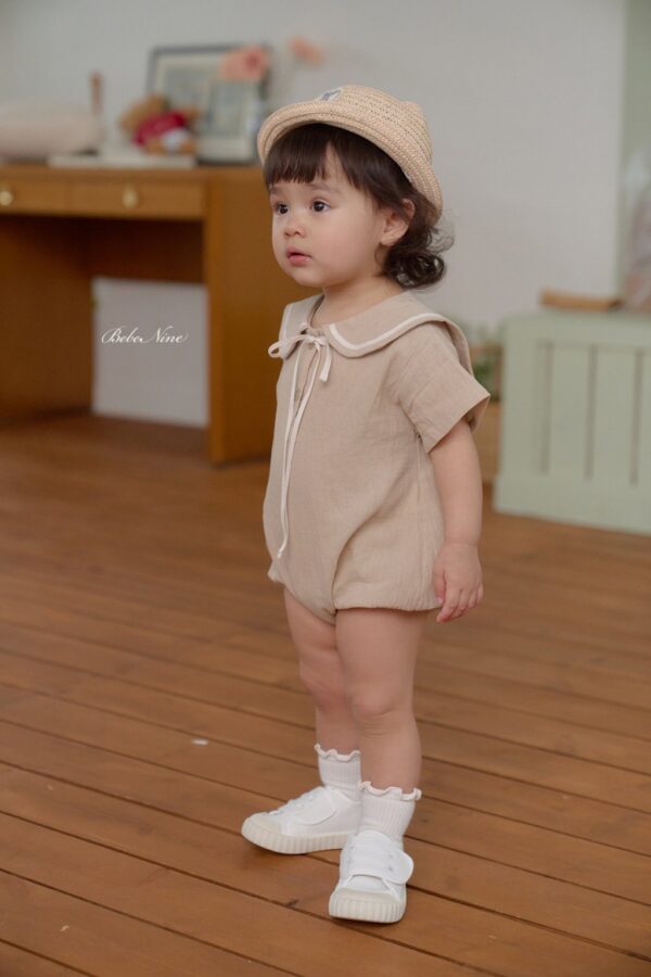 26SS 韓國童裝 水手小圓領蝴蝶結包屁