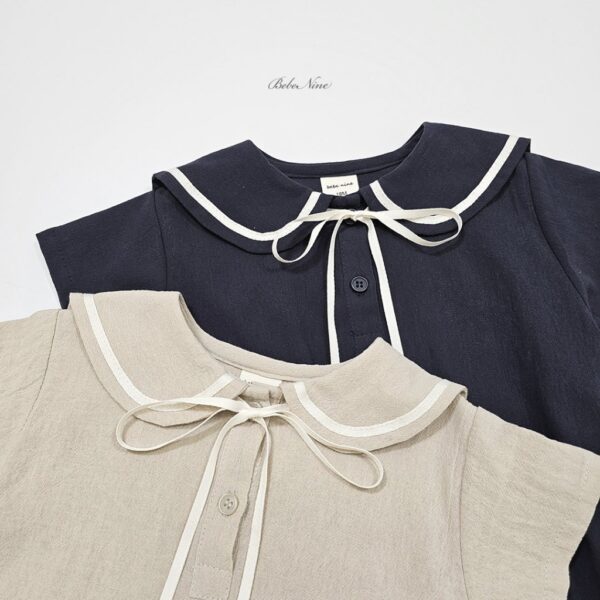 26SS 韓國童裝 水手小圓領蝴蝶結包屁