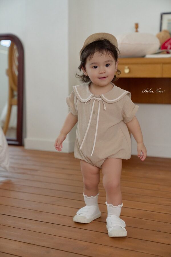 26SS 韓國童裝 水手小圓領蝴蝶結包屁