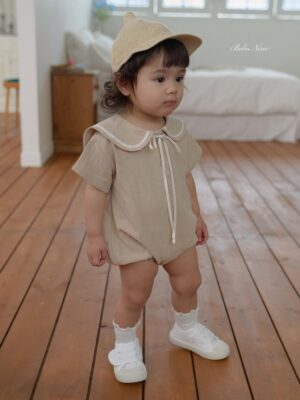 26SS 韓國童裝 水手小圓領蝴蝶結包屁