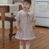 26SS 韓國童裝 水手小圓領蝴蝶結連身裙