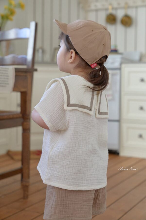 26SS 韓國童裝 水手方領上下套裝