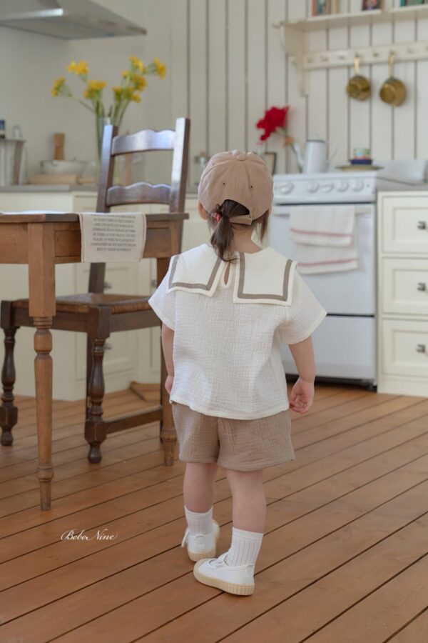 26SS 韓國童裝 水手方領上下套裝