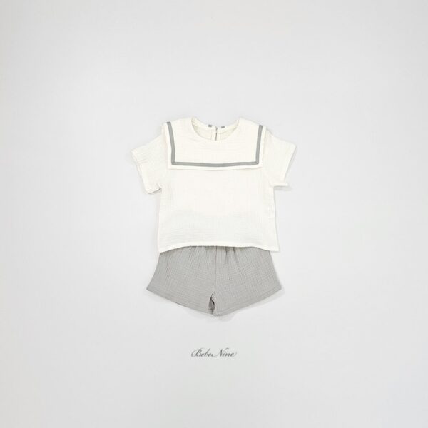 26SS 韓國童裝 水手方領上下套裝